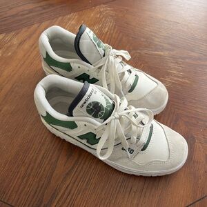 New Balance Green and White Sneakers